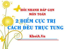 2 điểm cực trị cách đều trục tung? Toán lớp 12 - Hỏi nhanh đáp gọn
